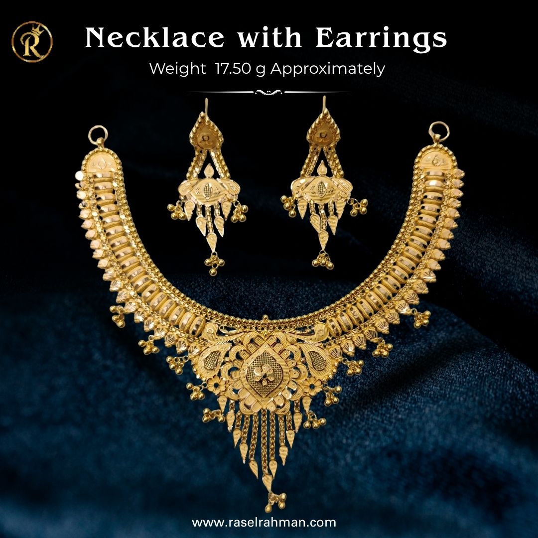 Clean Design necklace with earrings.